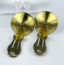 Load image into Gallery viewer, Vintage 1950's Faceted Aurora Borealis Glass Clip-on Earrings