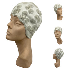 Load image into Gallery viewer, Fabulous Original 1930's Cream Scalloped Edge Swimming Cap - Vintage Swimwear *