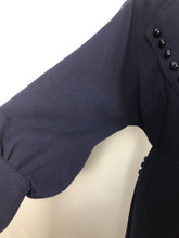 Load image into Gallery viewer, Exceptional 1940s French Navy Coat with Balloon Sleeves - Bust 36
