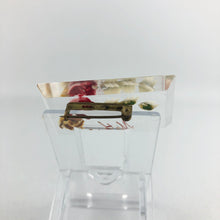 Load image into Gallery viewer, Original 1940s 1950s Rectangular Reverse Carved Lucite Mother Brooch with Flowers *