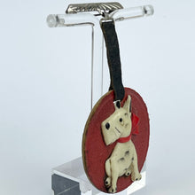 Load image into Gallery viewer, Original 1930's or 1940's Brooch Featuring a Dog in a Red Bow