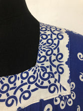Load image into Gallery viewer, 1940s Blue and White Floppy Cotton Dress - Bust 38 39