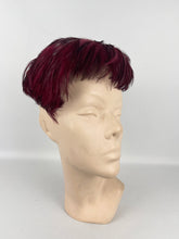 Load image into Gallery viewer, Original 1950's American Made Burgundy Feather and Net Hat *