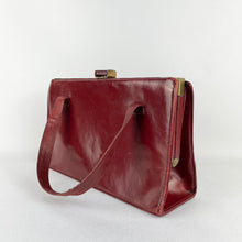 Load image into Gallery viewer, Original 1940s 1950s Burgundy Leather Bag