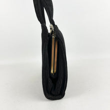 Load image into Gallery viewer, Original 1940's Black Fabric Corde Style Bag - Neat Little Bag