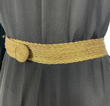 Load image into Gallery viewer, Exceptionally Beautiful Original 1930's Gold Lame Belt - Plaited with Swirls - Waist 29 30