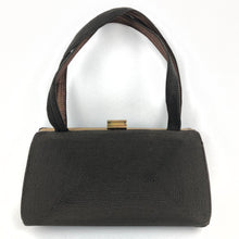 Load image into Gallery viewer, 1940s 1950s Chocolate Brown Corde Style Handbag