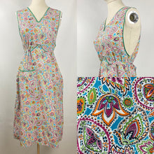 Load image into Gallery viewer, 1940s Floral Cotton Apron - Would Make A Great Summer Dress - Bust 36 37 38 *