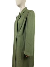 Load image into Gallery viewer, Original 1940's Volup American Made Green Lightweight Wool Crepe Coat - Bust 46 48
