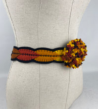 Load image into Gallery viewer, 1940's Style Colourful Felt Belt in Autumnal Shades Made From a 1941 Pattern Using Pure Wool Felt - Waist 29"