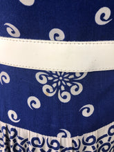 Load image into Gallery viewer, 1940s Blue and White Floppy Cotton Dress - Bust 38 39