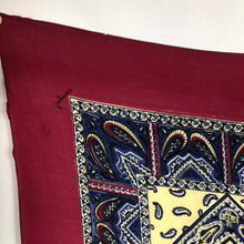 Load image into Gallery viewer, 1940s Gaywear Burgundy Crepe Scarf with Paisley Design