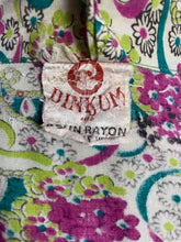Load image into Gallery viewer, Original 1940s Green and Pink Cornucopia Floral Cotton Dress - Bust 44 46 - True Volup