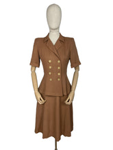 Load image into Gallery viewer, Original 1940's Warm Brown Linen Double Breasted Suit - Bust 36