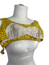 Load image into Gallery viewer, Original 1950's Black and Yellow Polka Dot Bikini - Bust 32 - Vintage Swimwear *