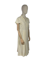 Load image into Gallery viewer, Original 1930's Cream Silk Dress with Mother-of-Pearl Buttons - Bust 32 34 *
