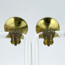 Load image into Gallery viewer, Vintage 1950's Faceted Aurora Borealis Glass Clip-on Earrings