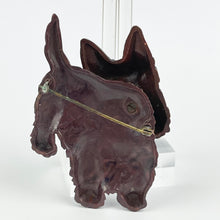Load image into Gallery viewer, Charming Original 1940's Large Black Scottie Dog Celluloid Brooch with Moveable Head