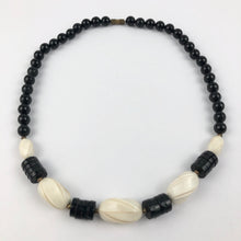 Load image into Gallery viewer, Vintage Early Plastic Black and White Necklace