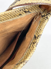 Load image into Gallery viewer, Original 1930's Cream and Brown Snakeskin Bag - Wounded But Useable