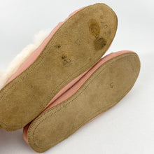 Load image into Gallery viewer, Original 1920's Embroidered Silk Boudoir Slippers with Genuine Fur Trim