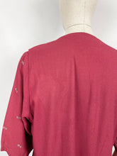 Load image into Gallery viewer, Original 1940s Red Crepe Beaded Dress - Wounded - Bust 38 39 40