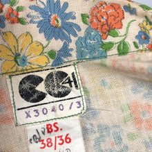 Load image into Gallery viewer, CC41 Floral Cotton House Dress - Bust 40”