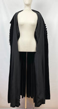 Load image into Gallery viewer, Original 1930s Black Cotton Velvet Opera Coat with Incredible Collar Detail - Bust 40 41 42