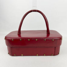 Load image into Gallery viewer, Fabulous Original 1950's Deep Red Studded Box Bag by Eros - Fabulous Vintage Bag *