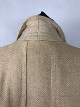 Load image into Gallery viewer, RESERVED FOR SOPHIE DO NOT BUY 1930s Cream Herringbone Coat with Smart Detailing - Bust 38 40 42