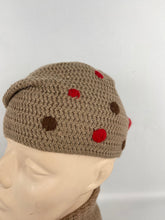Load image into Gallery viewer, Original Knitted Cap and Scarf with Polka Dot Embroidery