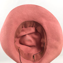 Load image into Gallery viewer, 1930s 1940s Pink Felt Fedora with Grosgrain Trim