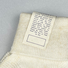 Load image into Gallery viewer, Original 1930s 1940s British Made Cream Cotton Rayon Socks - St Margaret by Corah's of Leicester