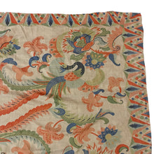 Load image into Gallery viewer, Original 1920's Pongee Silk Scarf with Birds and Floral Design - Beautiful Headscarf