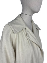 Load image into Gallery viewer, Original 1950's Cream Textured Cotton Lightweight Summer Coat - Bust 40