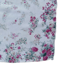 Load image into Gallery viewer, Original 1940's or 1950's Floral Silk Crepe Hanky in Soft Pink and White - Great Gift Idea