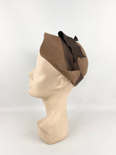 Load image into Gallery viewer, Original 1940's New York Creation Brown Felt Hat - Helen Hale Original *