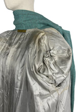 Load image into Gallery viewer, Original 1940’s CC41 True Volup Wartime Coat in Turquoise and Brown Tweed - Bust 44 46
