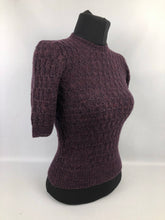 Load image into Gallery viewer, 1940s Reproduction Patterned Knit in Pure Wool - bust 32" 33"