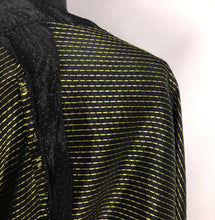 Load image into Gallery viewer, 1950s Black and Gold Polka Dot Dress - B38