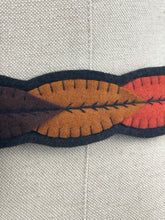 Load image into Gallery viewer, 1940's Style Colourful Felt Belt in Autumnal Shades Made From a 1941 Pattern Using Pure Wool Felt - Waist 29"