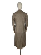 Load image into Gallery viewer, Original 1930's Stylish Dark Brown and Light Brown Tweed Walking Suit - Bust 38