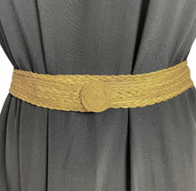 Load image into Gallery viewer, Exceptionally Beautiful Original 1930's Gold Lame Belt - Plaited with Swirls - Waist 29 30
