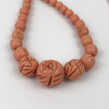 Load image into Gallery viewer, 1930s 1940s Early Plastic Necklace In Salmon Pink