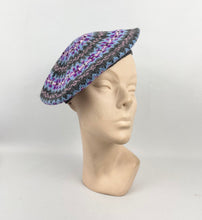 Load image into Gallery viewer, Reproduction 1940s Pure Wool Fair Isle Beret - Wonderful Design Featuring Eight Different Colours