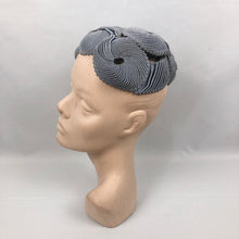 Load image into Gallery viewer, 1950s Blue Grosgrain Close Fitting Hat