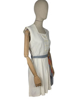 Load image into Gallery viewer, Original 1930's White Tennis Dress - Perfect Summer Frock - Bust 36 38