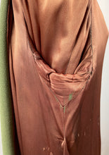 Load image into Gallery viewer, Original 1940's Volup American Made Green Lightweight Wool Crepe Coat - Bust 46 48