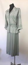 Load image into Gallery viewer, 1940s Volup Linda Leigh Sage Green and White Crepe Dress Suit - B42