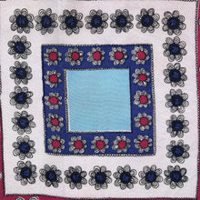 Load image into Gallery viewer, Original 1940's or 1950's Brightly Coloured Crepe Handkerchief - Pretty Little Hankie - Great Christmas Gift